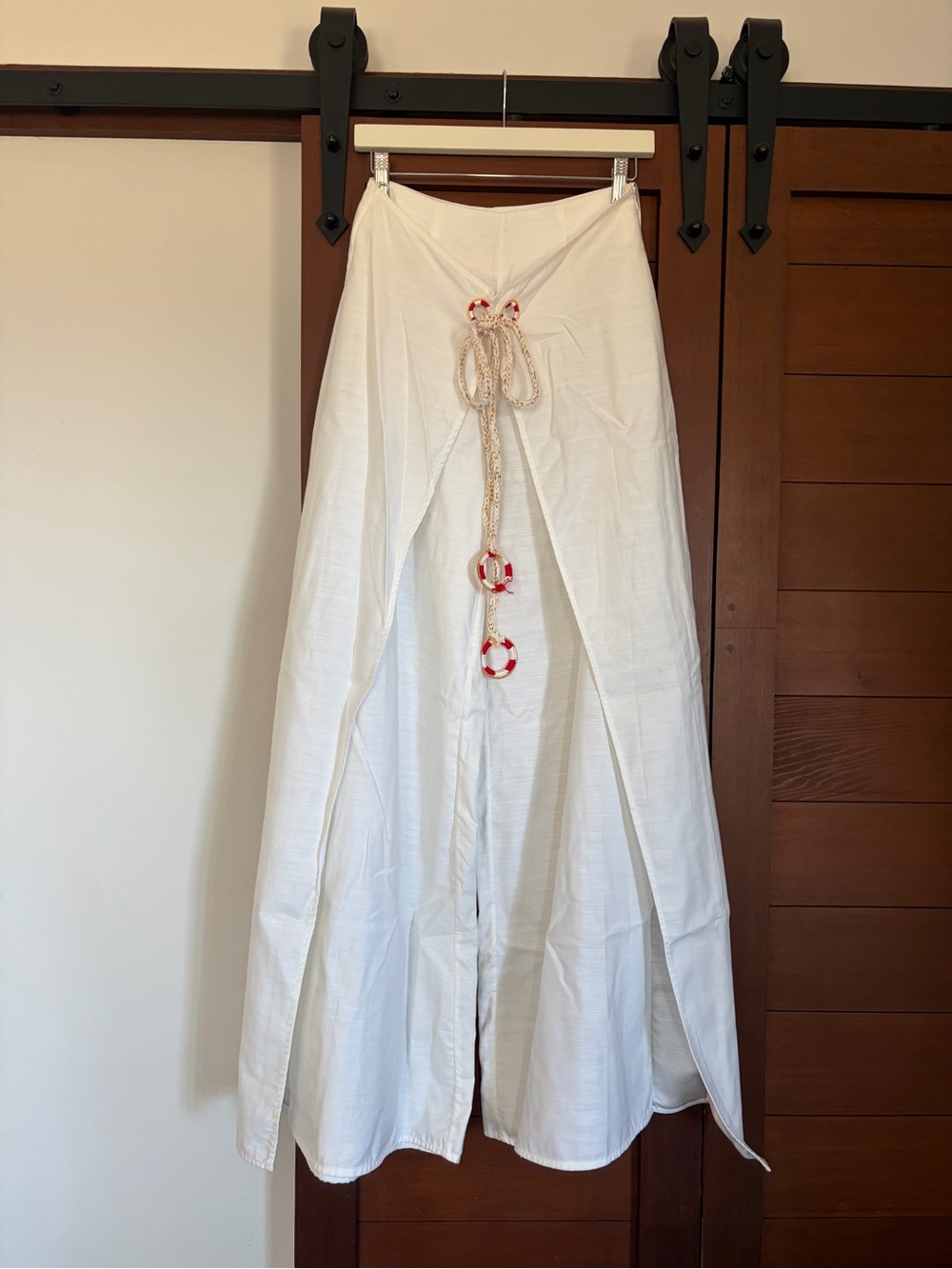 My Beachy Side Emily in Paris wide Leg Pants — White, Size S | $200 OBO